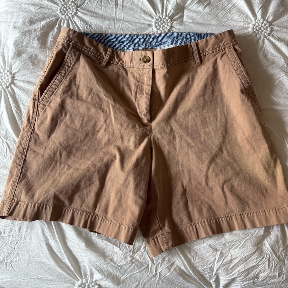 Talbots Tan Bermuda Shorts Classic Lightweight Design